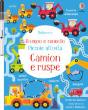 Camion e ruspe. Ediz. a colori. Con pennarello