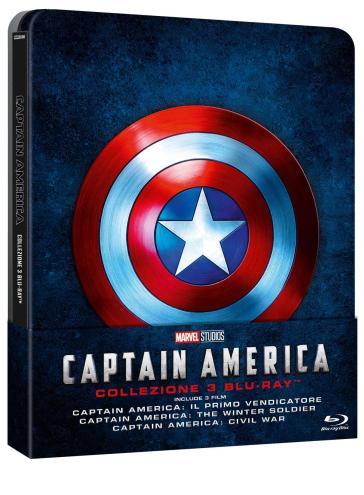 Captain America (3 Blu-Ray)(steelbook) (collezione 3 Blu-ray) - Joe Johnston - Anthony Russo - Joe Russo