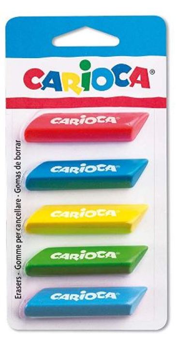 Carioca Gomme Trio Blister 5 Pz.