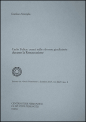 Carlo Felice. Cenni sulle riforme giudiziarie durante la Restaurazione