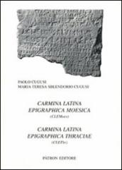 Carmina latina epigraphica moesica. Carmina latina epigraphica thraciae