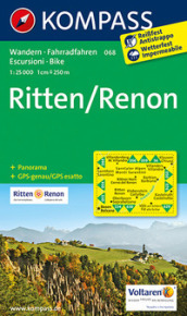 Carta escursionistica n. 068. Renon-Ritten. Adatto a GPS. Digital map. DVD-ROM