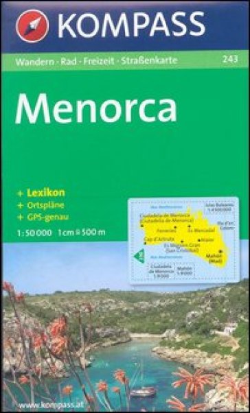 Carta escursionistica n. 243. Spagna. Baleari. Menorca 1:50.000. Adatto a GPS. Digital map. DVD-ROM