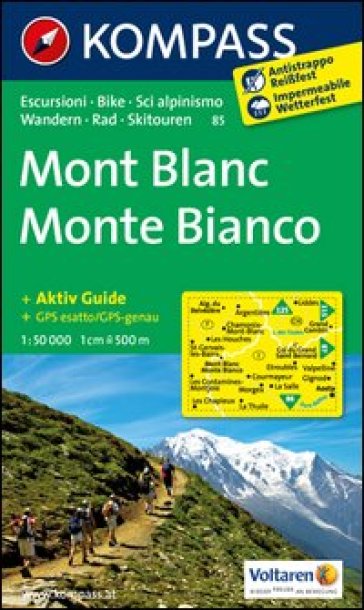 Carta escursionistica n. 85. Monte Bianco-Mont Blanc. Adatto a GPS. Digital map. DVD-ROM