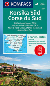 Carta escursionistica n. 2251. Korsika Sud 1:50.000 (set di 2 carte)