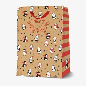 Christmas Gift Bag - Large - Penguins