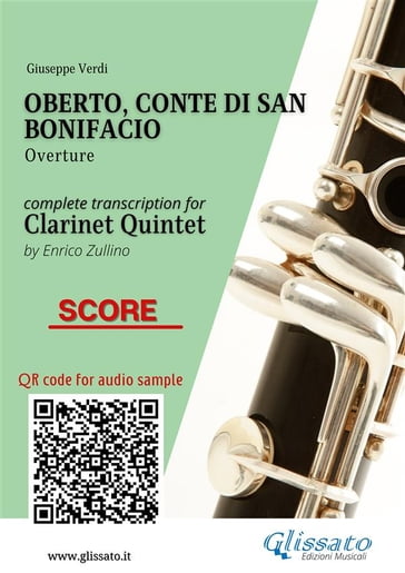 Clarinet Quintet score "Oberto, Conte di San Bonifacio" - Giuseppe Verdi - a cura di Enrico Zullino