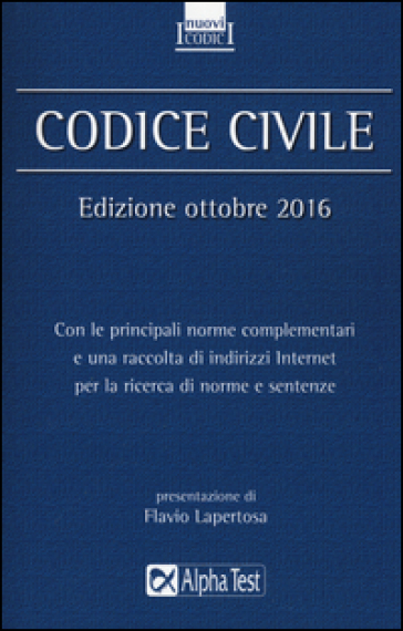 Codice civile. Ottobre 2016
