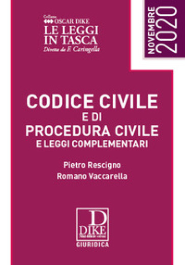 Codice civile e codice di procedura civile e leggi complementari. Ediz. pocket - Pietro Rescigno - Romano Vaccarella