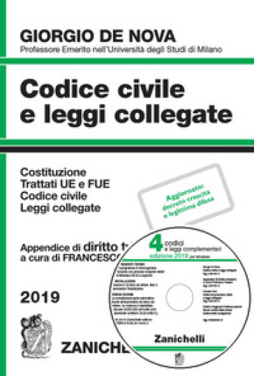 Codice civile e leggi collegate. Con CD-ROM - Giorgio De Nova