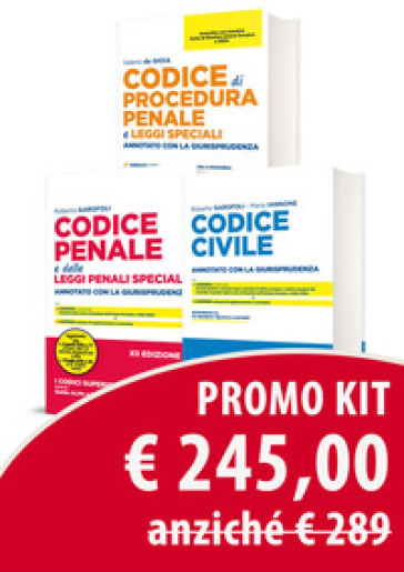 Codice civile e leggi complementari. Annotato con la giurisprudenza-Codice penale e delle leggi penali speciali. Annotato con la giurisprudenza-Codice di procedura penale e leggi speciali. Annotato con la giurisprudenza - Roberto Garofoli - Maria Iannone - Valerio De Gioia