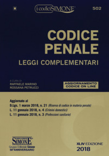 Codice penale. Leggi complementari. Con aggiornamento online