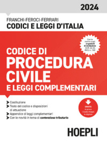 Codice di procedura civile 2024. Con espansione online - Luigi Franchi - Virgilio Feroci - Santo Ferrari