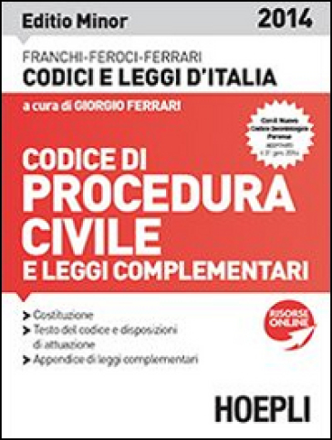 Codice di procedura civile e leggi complementari. Ediz. minore