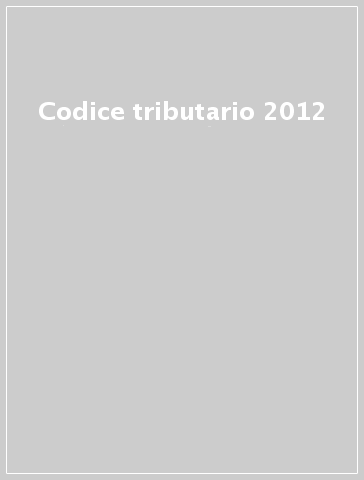 Codice tributario 2012