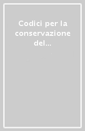 Codici per la conservazione del patrimonio storico. Cento anni di riflessioni, «grida» e carte