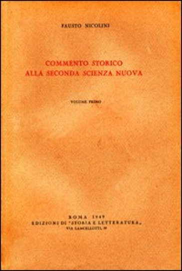 Commento storico alla seconda Scienza Nuova - Fausto Nicolini