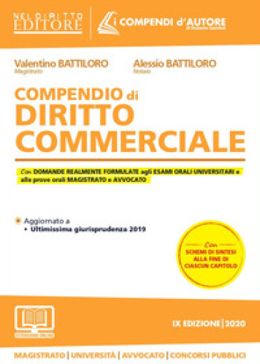 Compendio di diritto commerciale. Con aggiornamento online - Valentino Battiloro - Alessio Battiloro