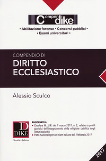 Compendio di diritto ecclesiastico - Alessio Sculco