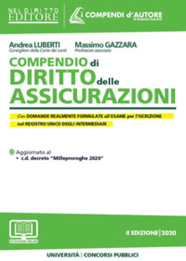 Compendio di diritto delle assicurazioni - Andrea Luberti | 