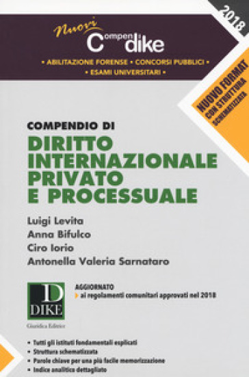 Compendio di diritto internazionale privato e processuale - Luigi Levita - Anna Bifulco - Ciro Iorio - Antonella Valeria Sarnataro