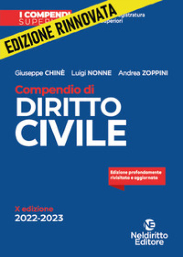 Compendio di diritto civile 2021-2022 - Giuseppe Chiné - Andrea Zoppini