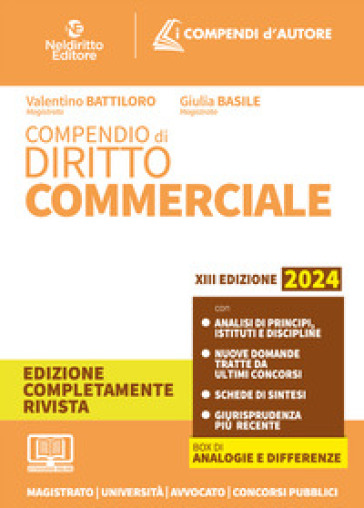 Compendio di diritto commerciale - Valentino Battiloro - Alessio Battiloro