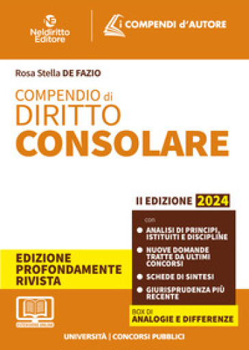 Compendio di diritto consolare 2024 - Rosa Stella De Fazio