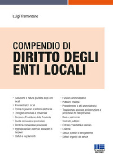 Compendio di diritto degli enti locali - Luigi Tramontano