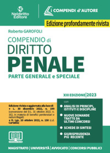 Compendio di diritto penale. Parte generale e speciale. Con espansione online - Roberto Garofoli