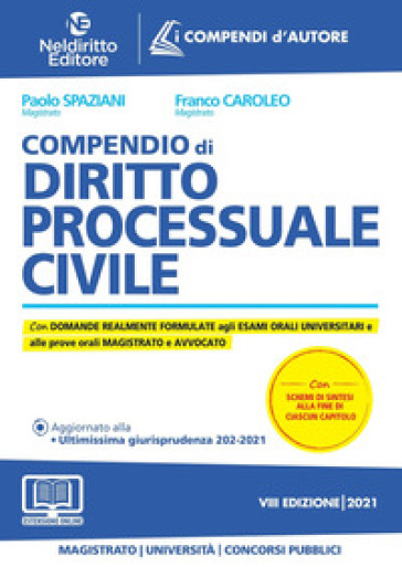 Compendio di diritto processuale civile. Nuova ediz. - Paolo Spaziani - Franco Caroleo