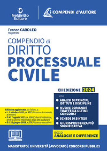 Compendio di diritto processuale civile. Con espansione online - Franco Caroleo
