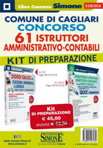 Comune di Cagliari. Concorso 61 istruttori amministrativo-contabili. Kit di preparazione