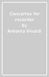 Concertos for recorder