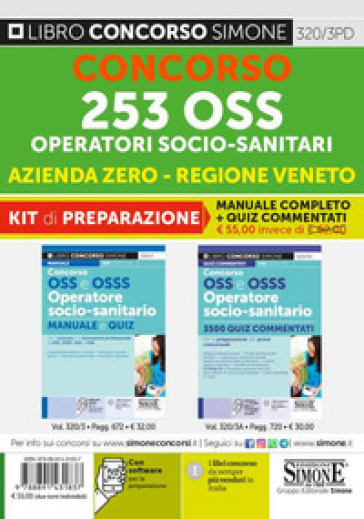 Concorso 253 OSS Operatori Socio-Sanitari. Azienda Zero. Regione Veneto. Kit di preparazione. Con software di simulazione