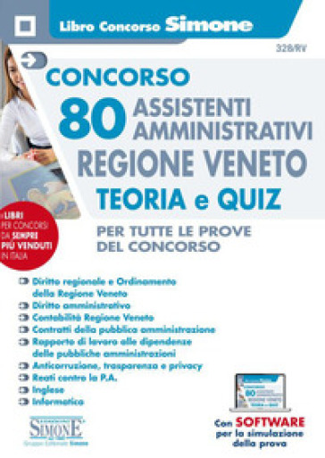 Concorso 80 assistenti amministrativi regione Veneto. Teoria e Quiz. Con espansione online