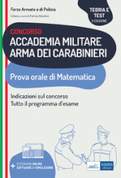 Concorso Accademia Militare Arma dei Carabinieri. Prova orale di matematica