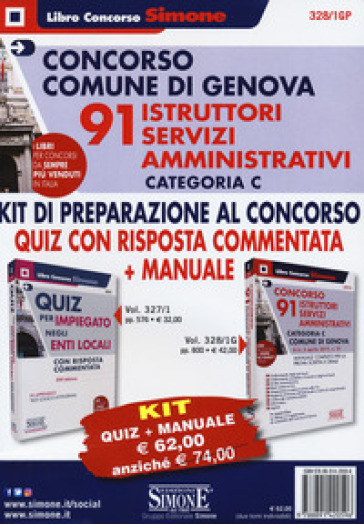 Concorso Comune di Genova 91 istruttori servizi amministrativi categoria C. Kit di preparazione al concorso. Manuale-Quiz. Con espansione online