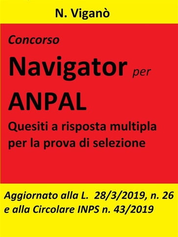 Concorso Navigator per ANPAL. 1360 Quesiti per la prova selettiva - N. Viganò