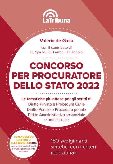 Concorso per Procuratore dello Stato 2022 - Valerio de Gioia