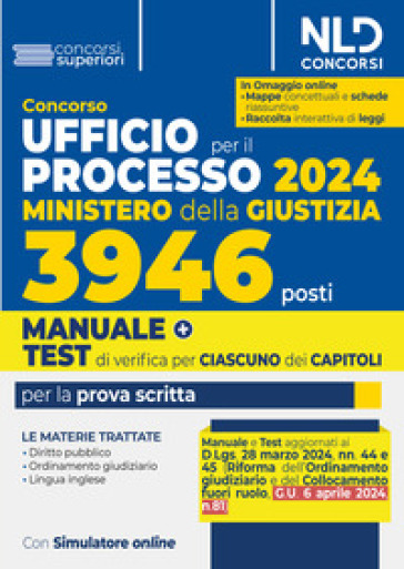 Concorso Ufficio del processo 3946 posti (UPP) Ministero della Giustizia 2024