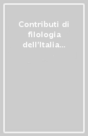 Contributi di filologia dell Italia mediana. 27.