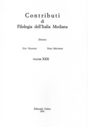 Contributi di filologia dell Italia mediana (2016). 30.