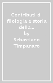 Contributi di filologia e storia della lingua latina