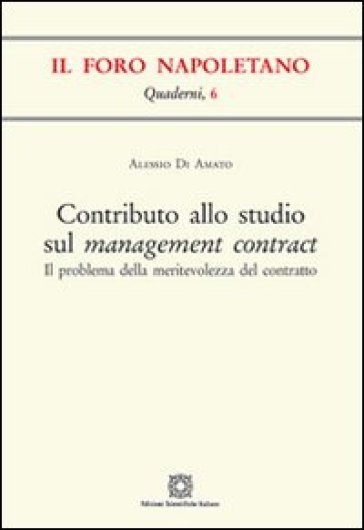 Contributo allo studio sul management contract - Alessio Di Amato