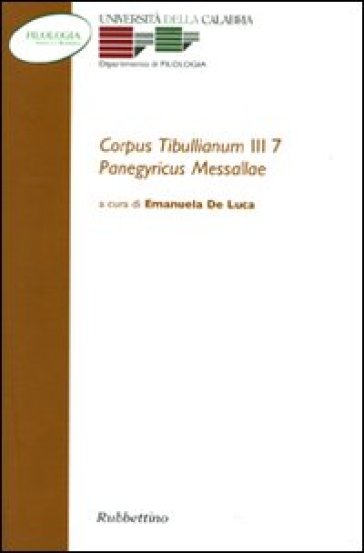 Corpus tibullianum III 7. Panegyricus messallae