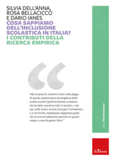 Cosa sappiamo dell'inclusione scolastica in Italia? I contributi della ricerca empirica - Silvia Dell