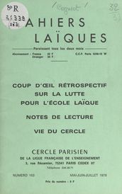 Coup d œil rétrospectif sur la lutte pour l école laïque