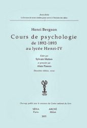 Cours de psychologie de 1892-1893 au lycée Henri-IV