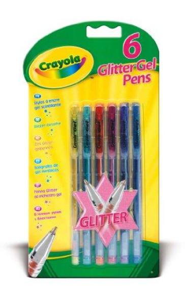 Crayola Penne Gel Glitter 6pz - CRAYOLA